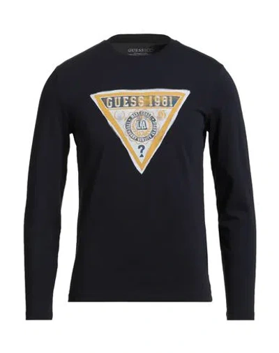 GUESS GUESS ECO MAN T-SHIRT MIDNIGHT BLUE SIZE XL ORGANIC COTTON, COTTON, ELASTANE