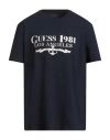 Guess Eco Man T-shirt Navy Size Xxl Organic Cotton, Cotton, Elastane In Black