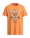 Guess Eco Man T-shirt Orange Size L Organic Cotton, Cotton