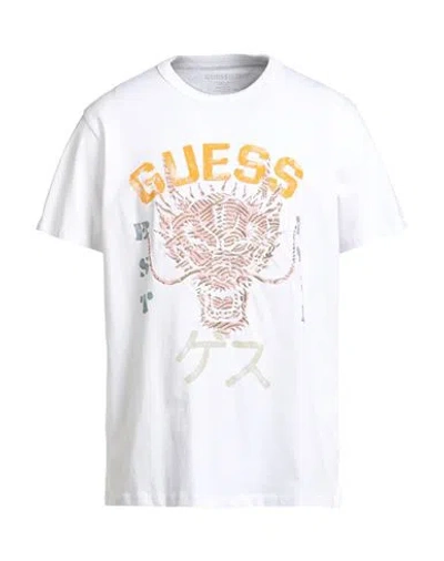 Guess Eco Man T-shirt White Size L Organic Cotton, Cotton