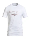 Guess Eco Man T-shirt White Size S Organic Cotton, Cotton, Elastane In White