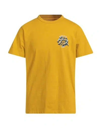 Guess Eco Man T-shirt Yellow Size L Organic Cotton, Cotton