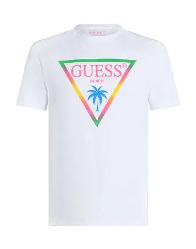 Guess Eco Man T-shirt White Size S Organic Cotton, Cotton, Elastane