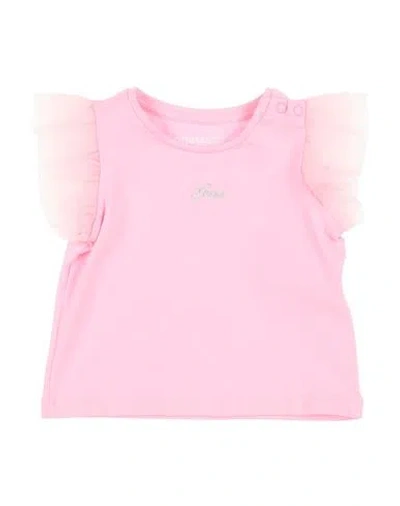 Guess Babies'  Eco Newborn Girl T-shirt Pink Size 3 Cotton, Elastane, Polyester