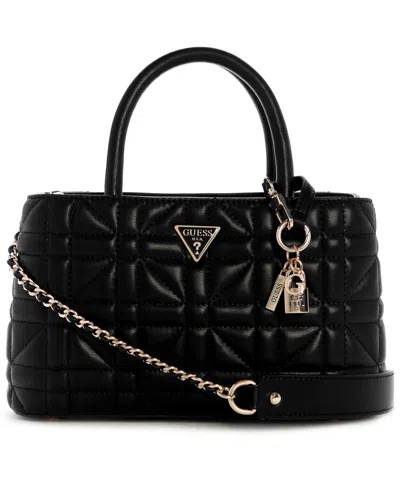 Guess Edita Elite Small Satchel Bag In Black