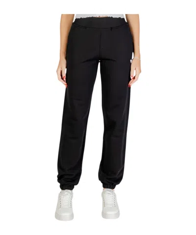 Guess Elastic Waist Sports Pants In Black