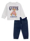 Guess Elasticated-cuff Trousers Set In Multi