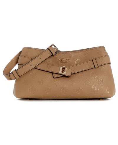 Guess Ella Logo Gf Crossbody In Purple