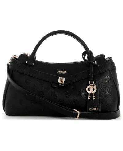 Guess Ella Logo Gf Satchel In Red