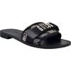 Guess Elyze Slide Sandal In Dark Blue