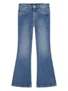 Guess Girls Denim Flared Jeans With Rhinestones In Blue