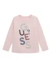 Guess Embellished Long-sleeve Top In Pink