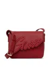 Guess 엠보스드 로고 숄더 백 In Red