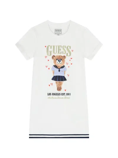 Guess Kids' Embroidered Dress In White