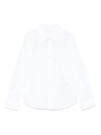 Guess Kids' Embroidered-logo Shirt In White