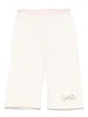 Guess Embroidered-logo Sweatpants In White