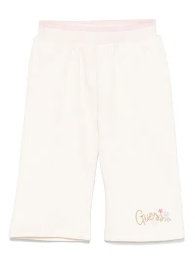 Guess Babies' Embroidered-logo Sweatpants In White