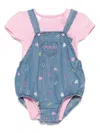 Guess Embroidered-motif Shorts Set In Blue