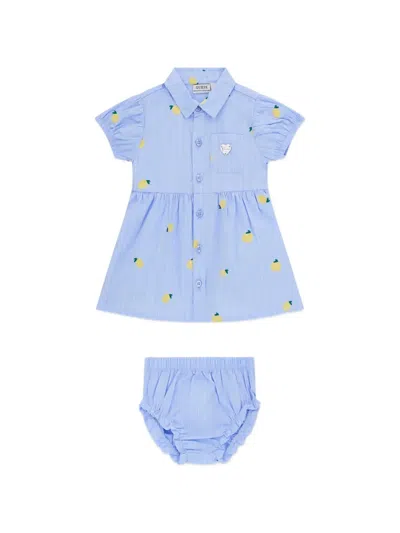 Guess Babies' Embroidered Shirt Dress In Multi