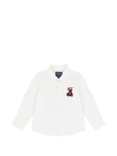 Guess Babies' Embroidered Shirt In White