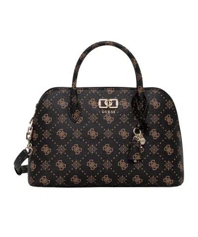 Guess Emelie Logo Handbag In Brown