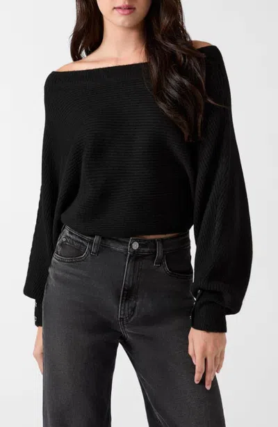 Guess Emily Boat Neck Sweater In Black