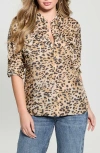 Guess Enora Equipment Leopard Print Button-up Shirt In Brown Cheetah