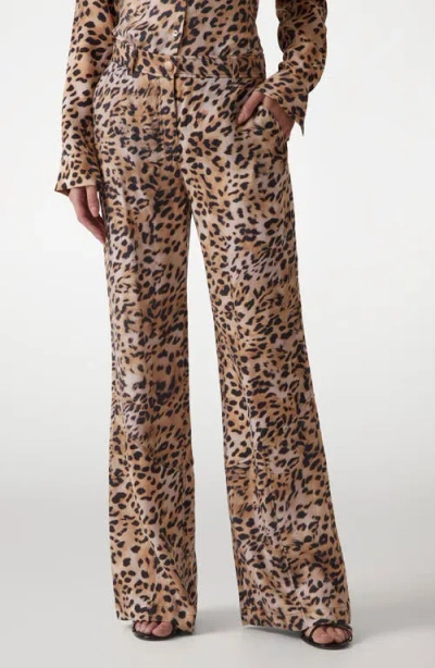 Guess Enora Leopard Straight Leg Pants In Cheetah Skin Print