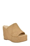 Guess Evenz Platform Wedge Sandal In Neutral