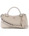 Guess Evie Triple Compartment Medium Satchel Bag In Neutral