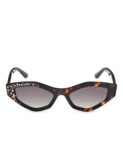 Guess Eyewear Cat-eye Sunglasses In Brown