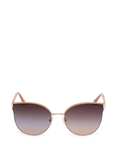 Guess Eyewear Cat-eye Frame Gradient-lens Sunglasses In Pink