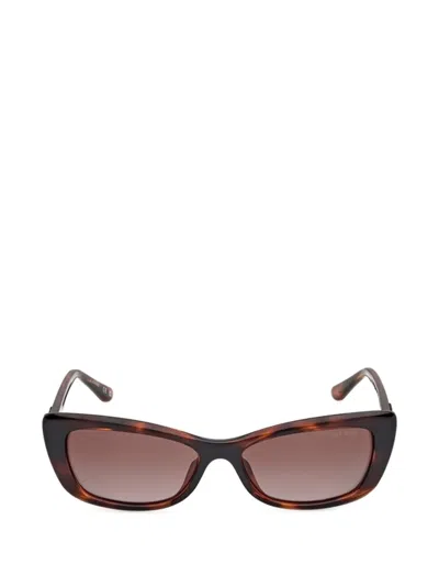Guess Eyewear Cat-eye-frame Sunglasses In Brown