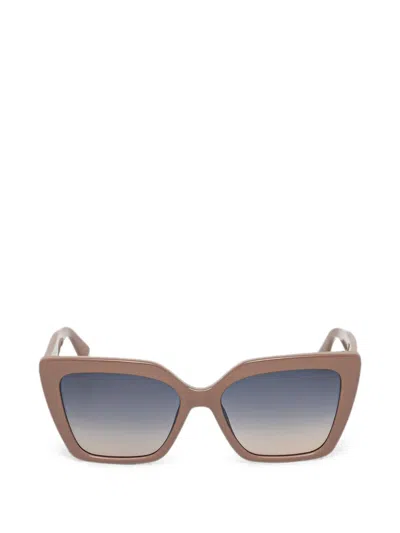 Guess Eyewear Crystal-embellished Square-frame Sunglasses In Neutral