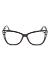Guess Eyewear Geometric-frame Glasses In Brown