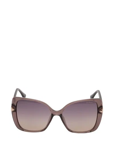 Guess Eyewear Geometric Sunglasses In Brown