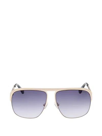Guess Eyewear Gradient-lens Double-bridge Sunglasses In Gold