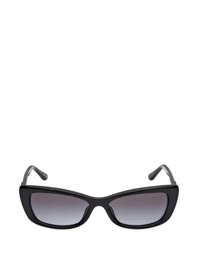 Guess Eyewear Logo-embossed Cat-eye Sunglasses In Black