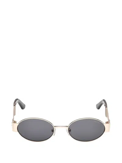 Guess Eyewear Oval-frame Sunglasses In Gold