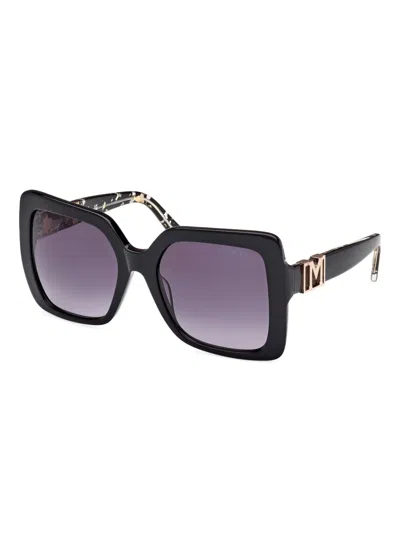 Guess Eyewear Oversized Sunglasses In Black