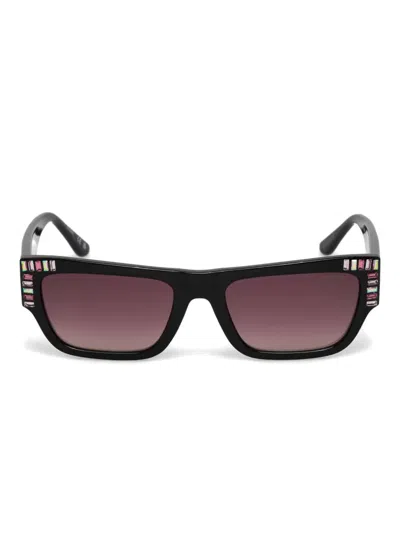Guess Eyewear Rectangle-frame Sunglasses In Black