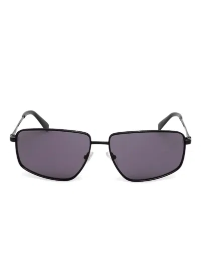 Guess Eyewear Rectangle-frame Sunglasses In Black