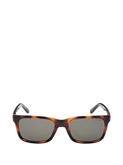 Guess Eyewear Rectangle-frame Sunglasses In Brown