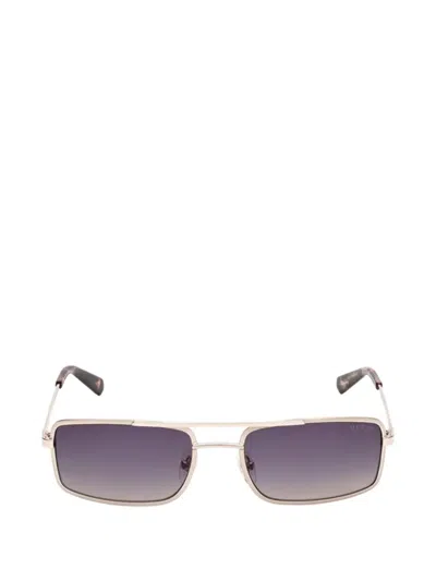 Guess Eyewear Rectangle-frame Sunglasses In Gold