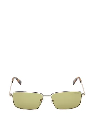 Guess Eyewear Rectangle-frame Sunglasses In Gold