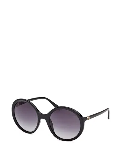 Guess Eyewear Round-frame Sunglasses In Black