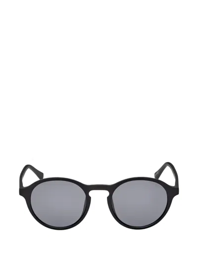 Guess Eyewear Round-frame Sunglasses In Black
