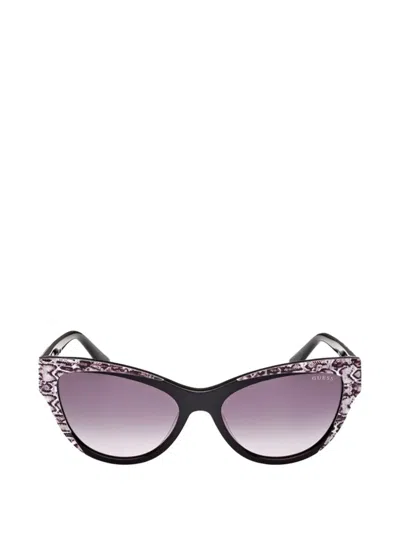 Guess Eyewear Snake-print Cat-eye Sunglasses In Black