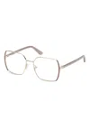 Guess Eyewear Square-frame Glasses In Pink