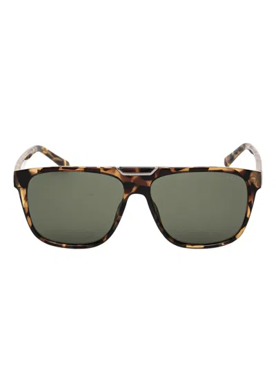 Guess Eyewear Tortoiseshell Rectangle-frame Sunglasses In Brown